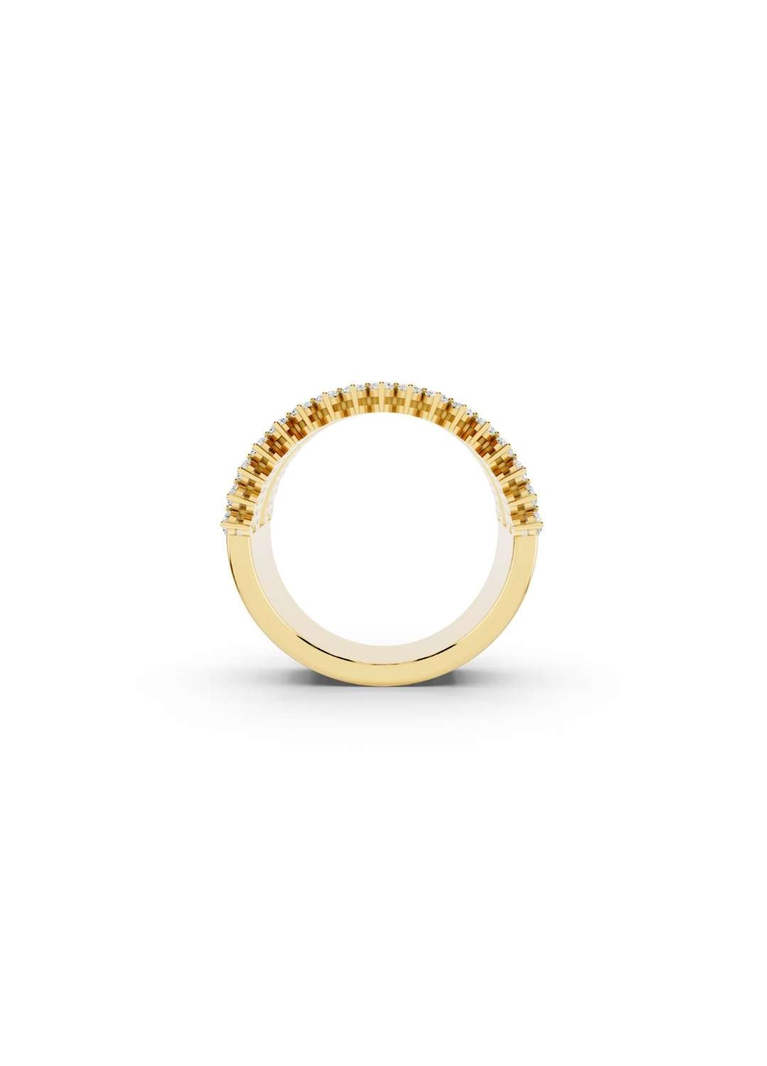 Baguette & Round Diamond Statement Band Image 5