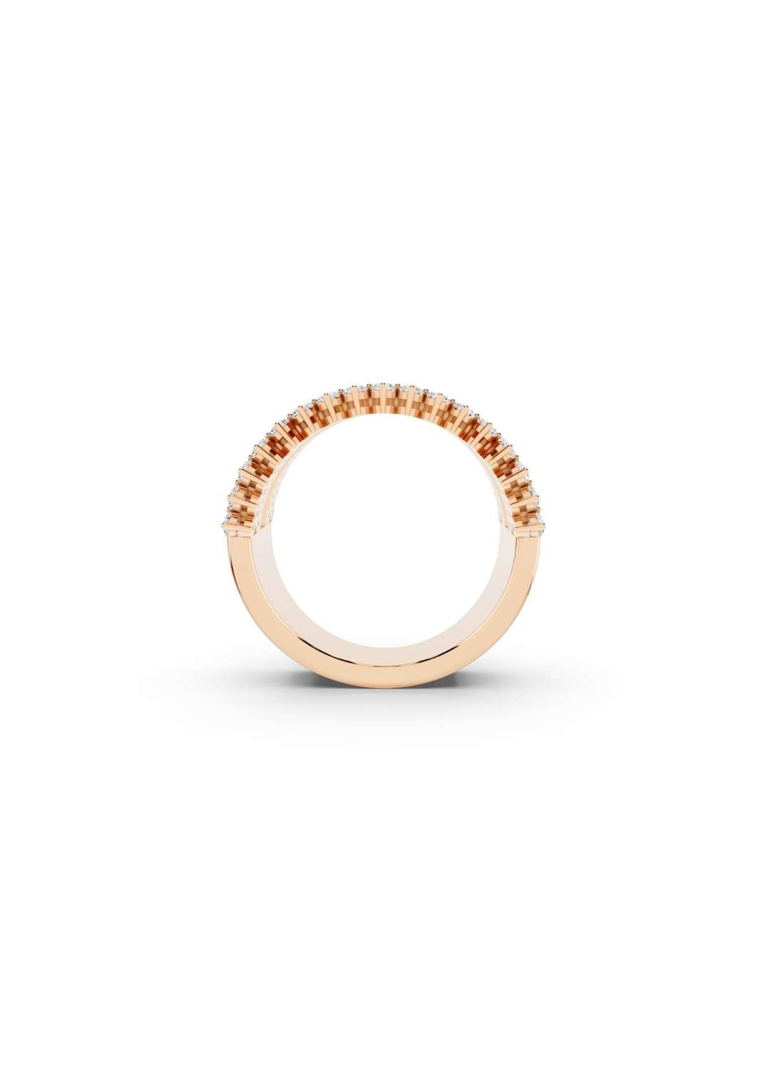 Baguette & Round Diamond Statement Band Image 10