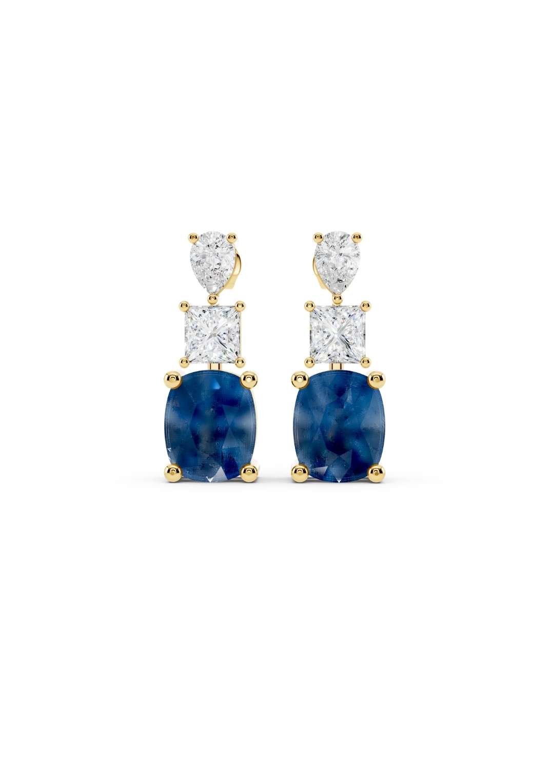 Blue Sapphire & Diamond Radiance Studs Image 1