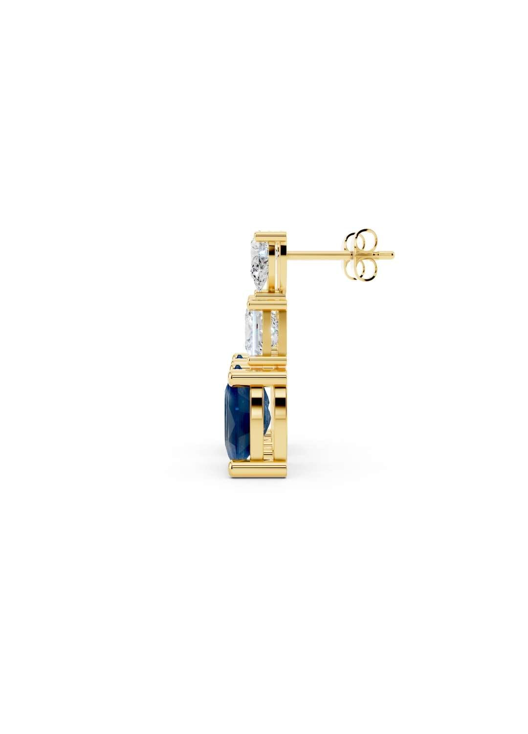 Blue Sapphire & Diamond Radiance Studs Image 4