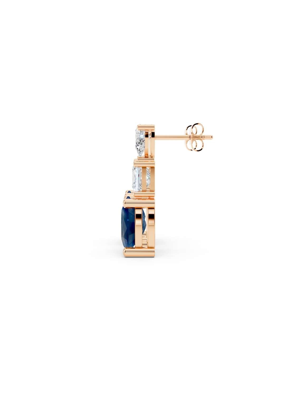 Blue Sapphire & Diamond Radiance Studs Image 8