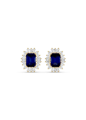 Blue Sapphire & Diamond Radiance Studs Image 1