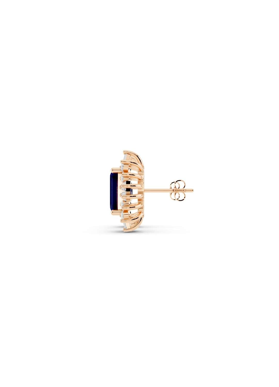 Blue Sapphire & Diamond Radiance Studs Image 10