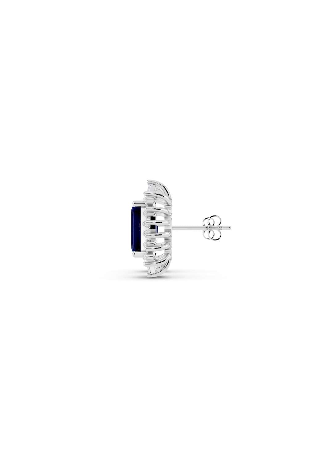 Blue Sapphire & Diamond Radiance Studs Image 15