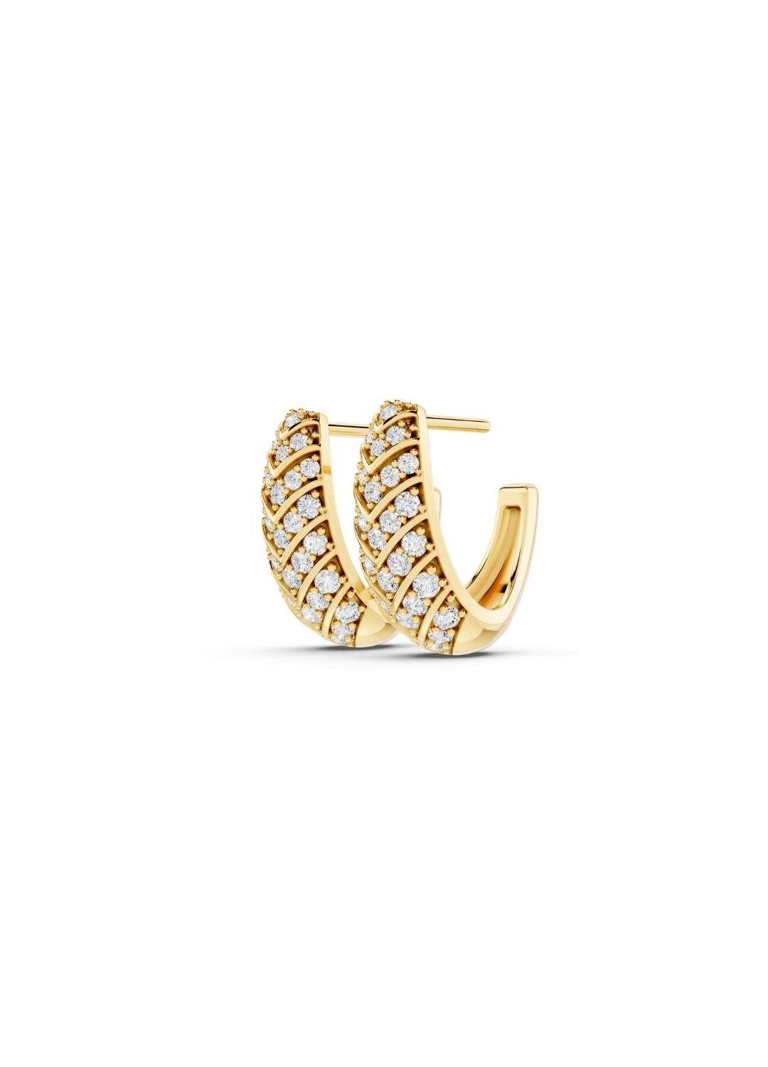 Chevron Diamond Earrings Image 2