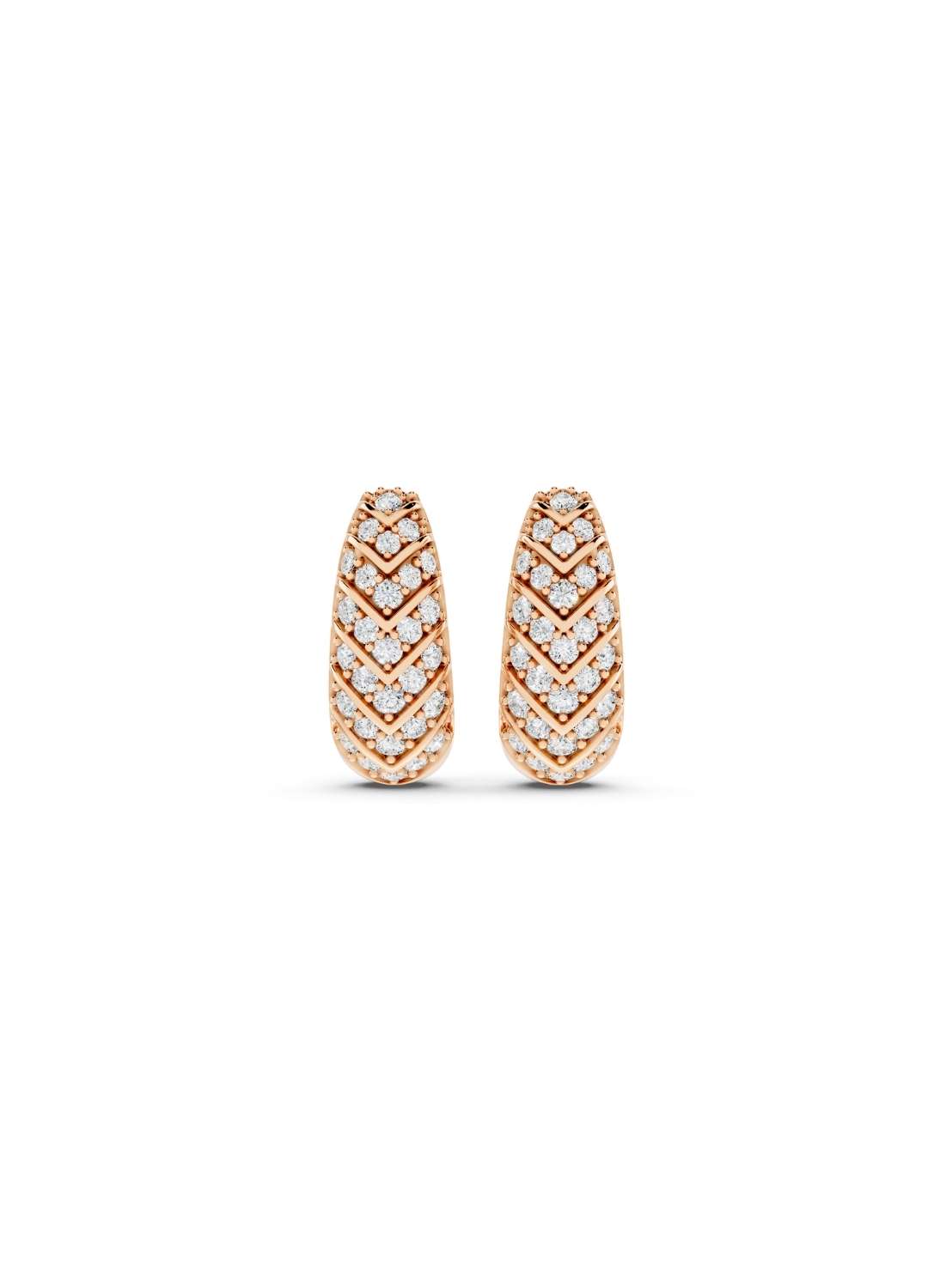 Chevron Diamond Earrings Image 6