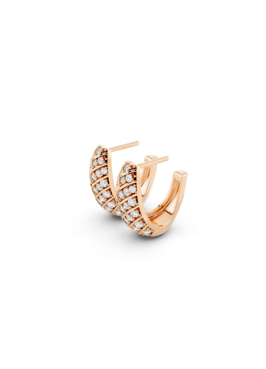 Chevron Diamond Earrings Image 9