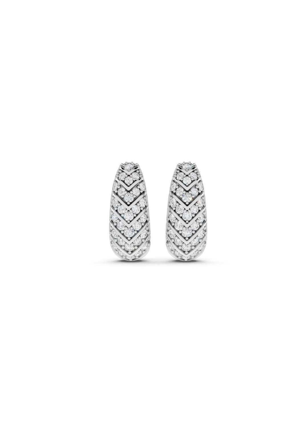 Chevron Diamond Earrings Image 11
