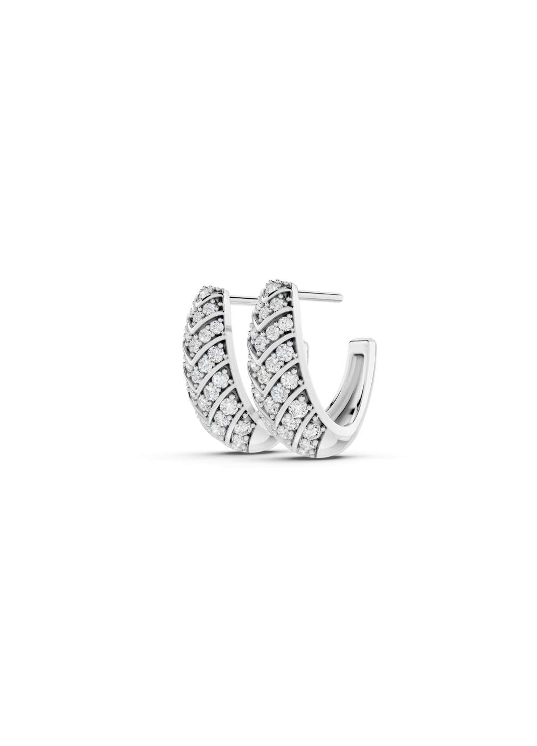 Chevron Diamond Earrings Image 12