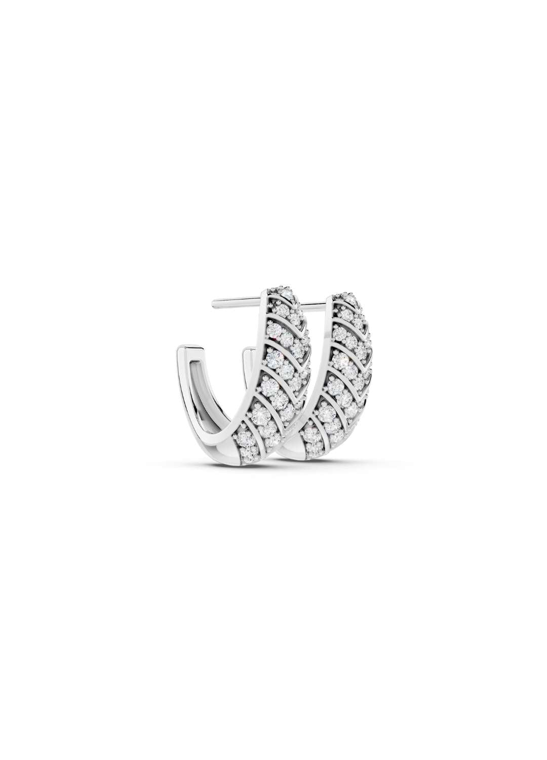 Chevron Diamond Earrings Image 13