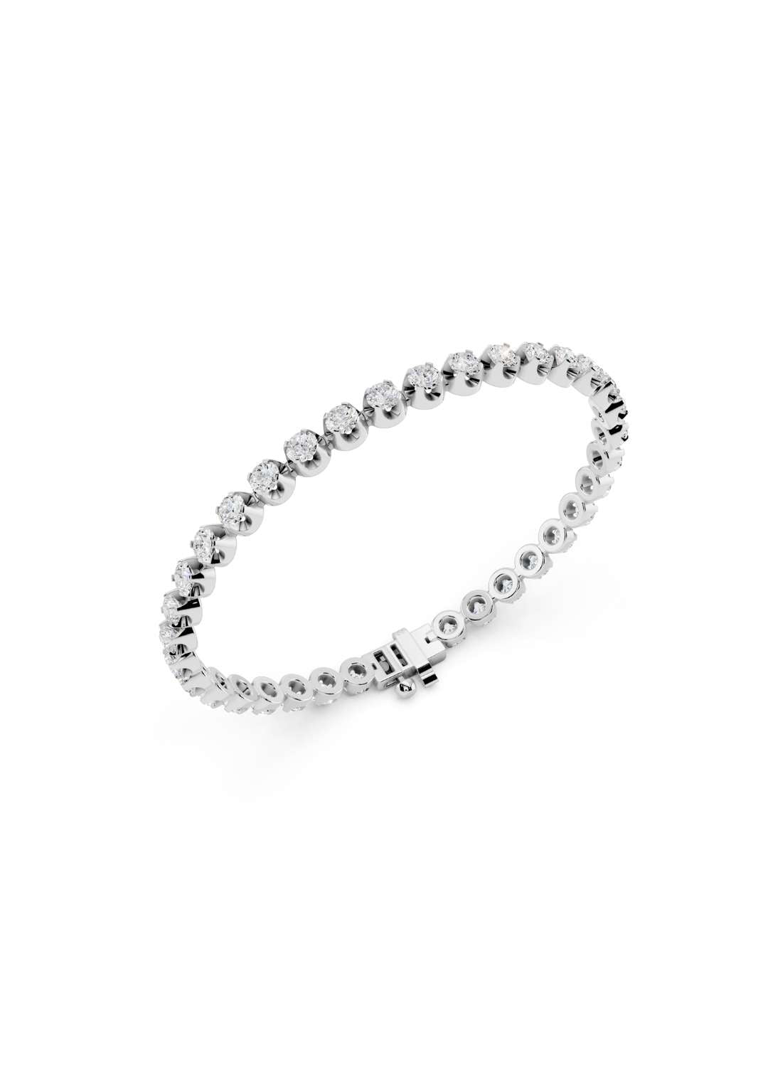 Classic Diamond 4 Prong Tennis Bracelet Image 13