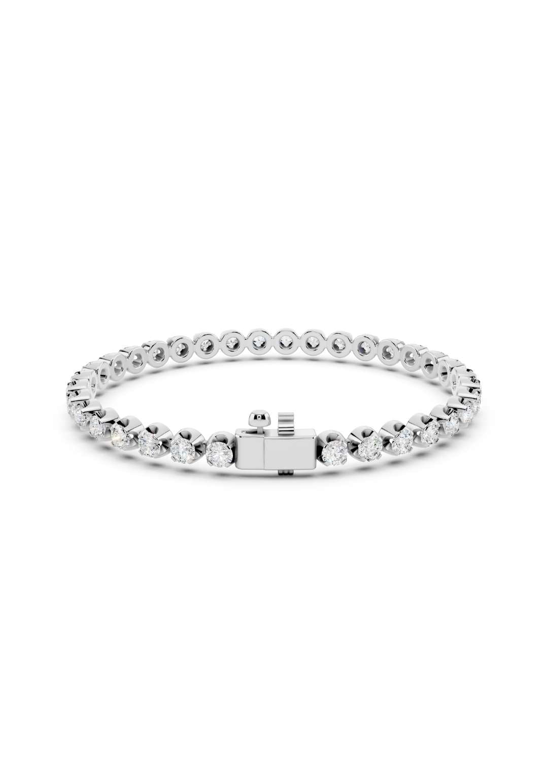 Classic Diamond 4 Prong Tennis Bracelet Image 14