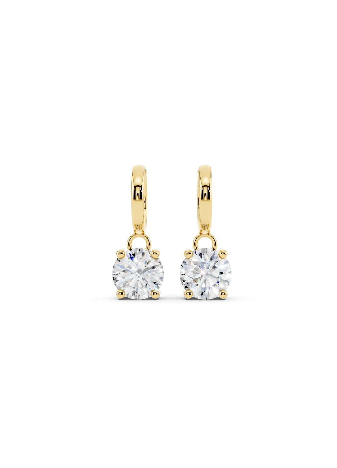 Classic Solitaire Drop Earrings Image 1