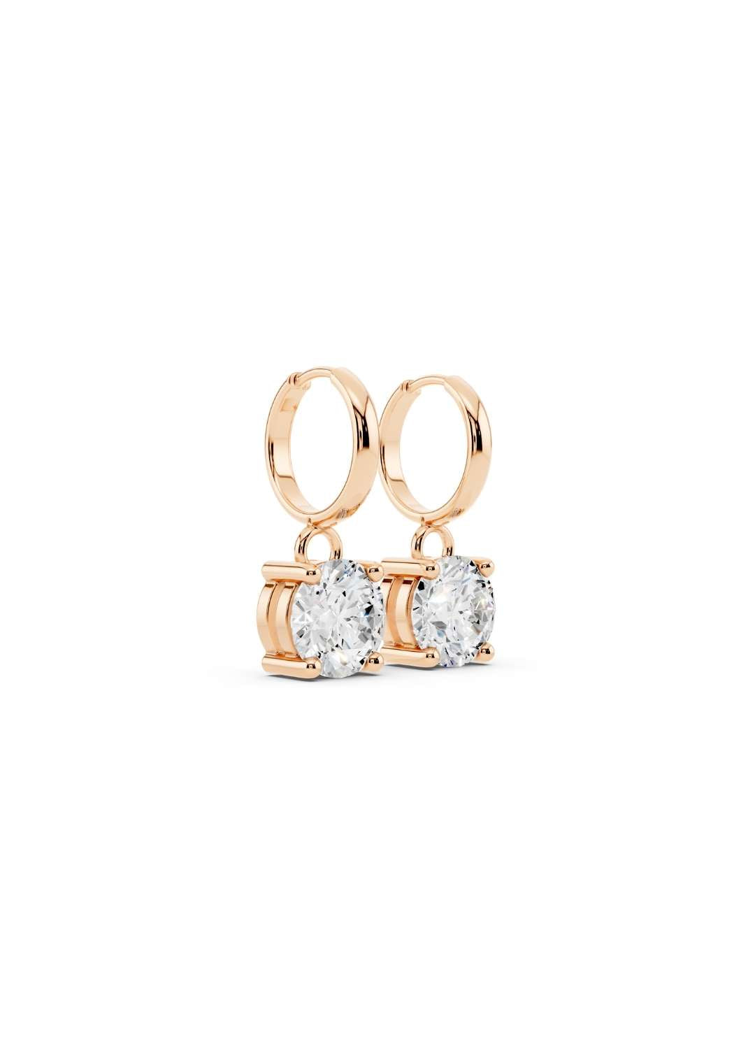 Classic Solitaire Drop Earrings Image 4