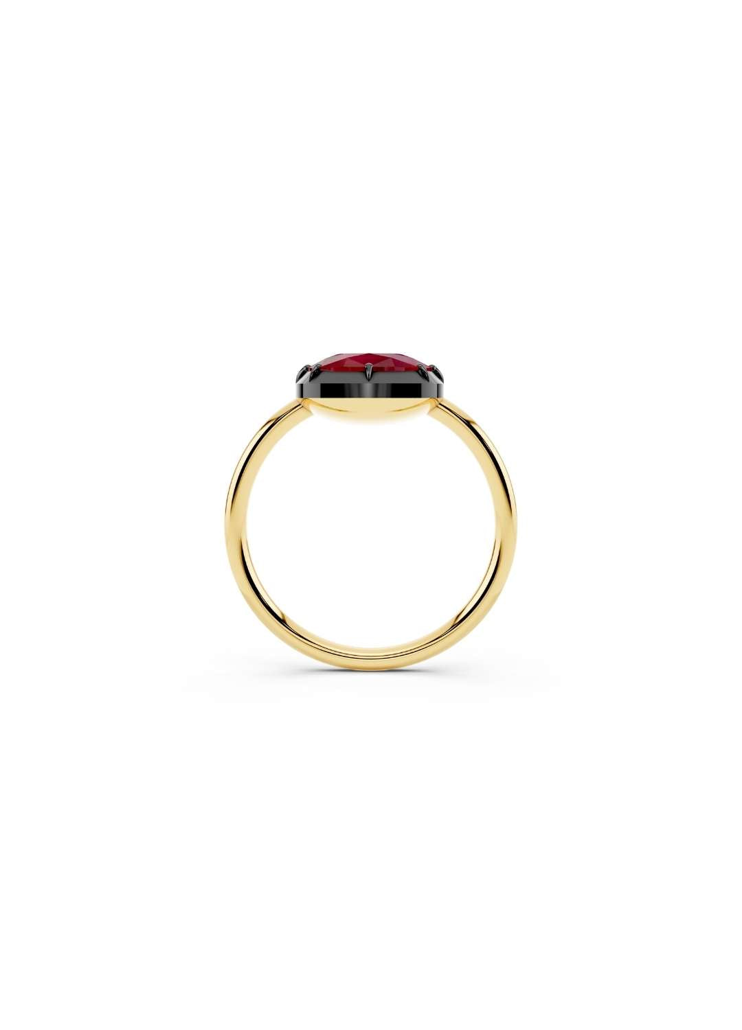 Cushion Cut Ruby Georgian Ring Image 4