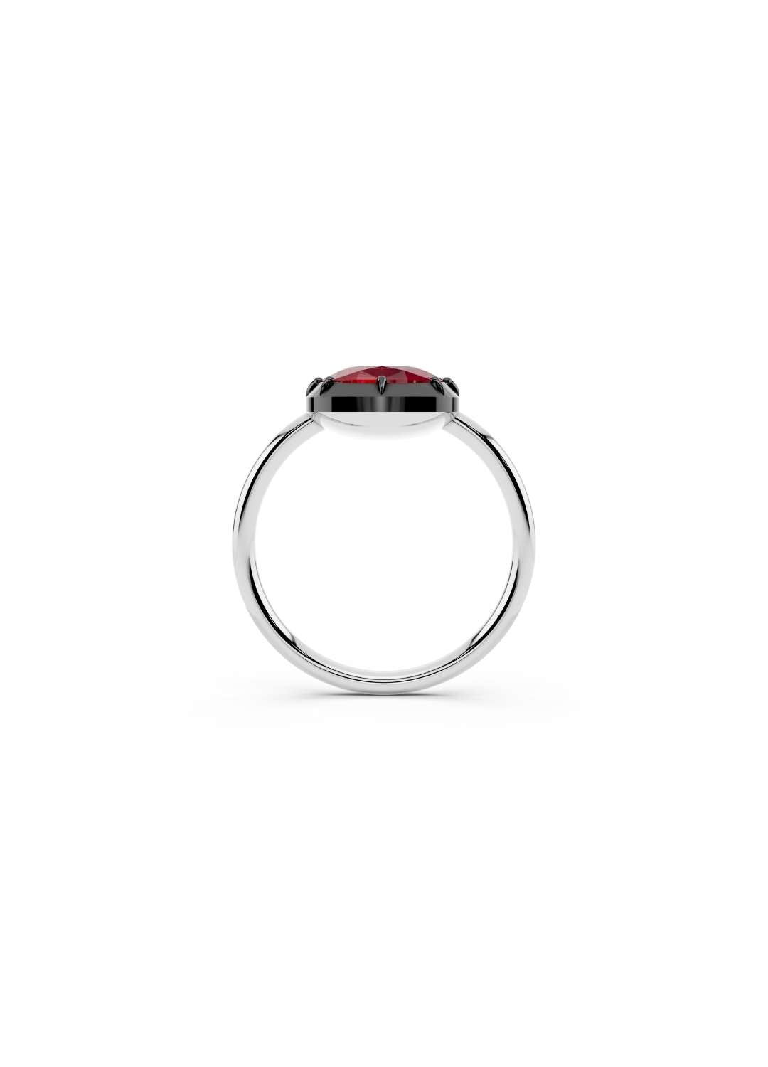 Cushion Cut Ruby Georgian Ring Image 8
