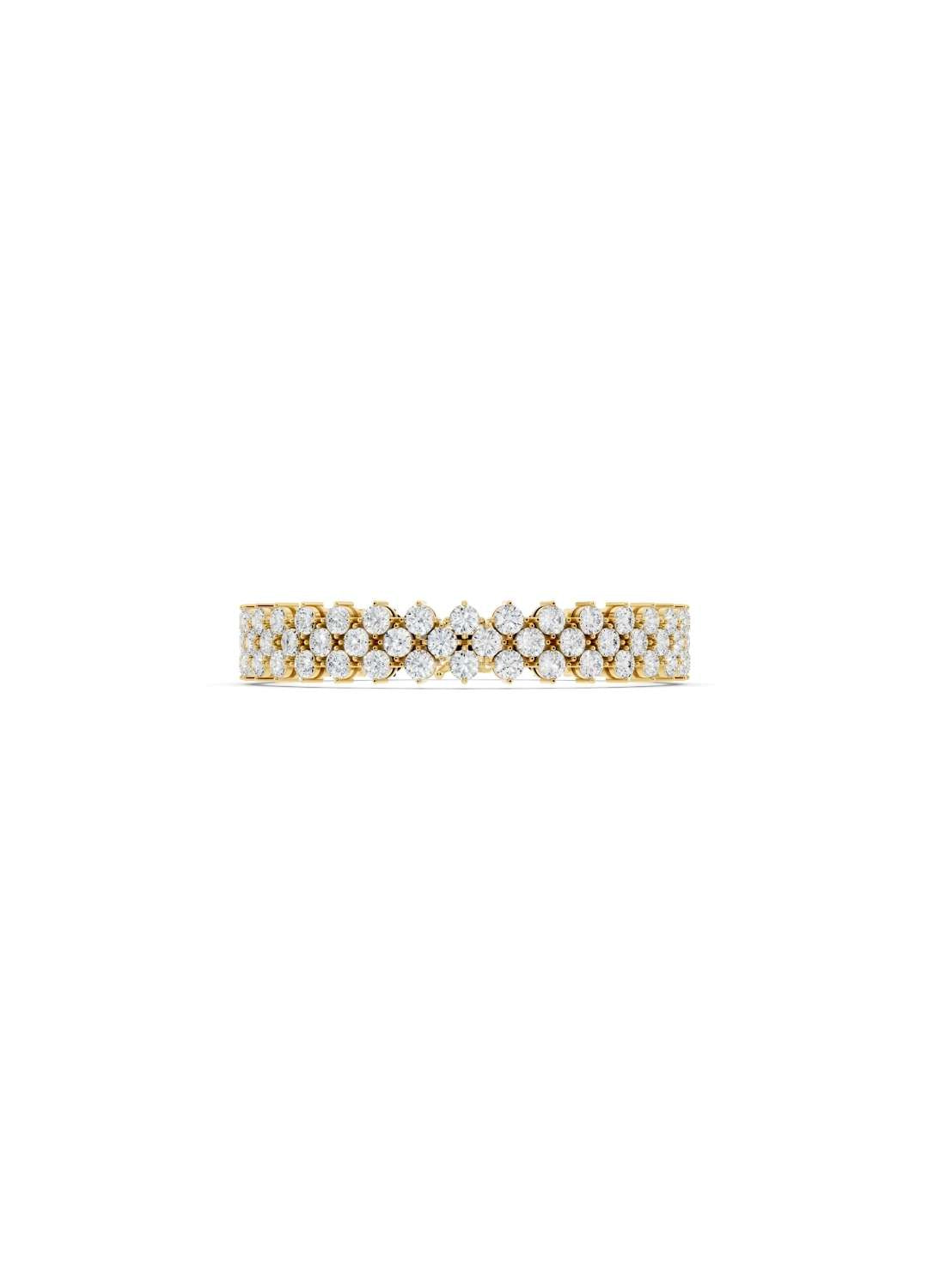 Diamond Cluster Tennis Bracelet Image 2