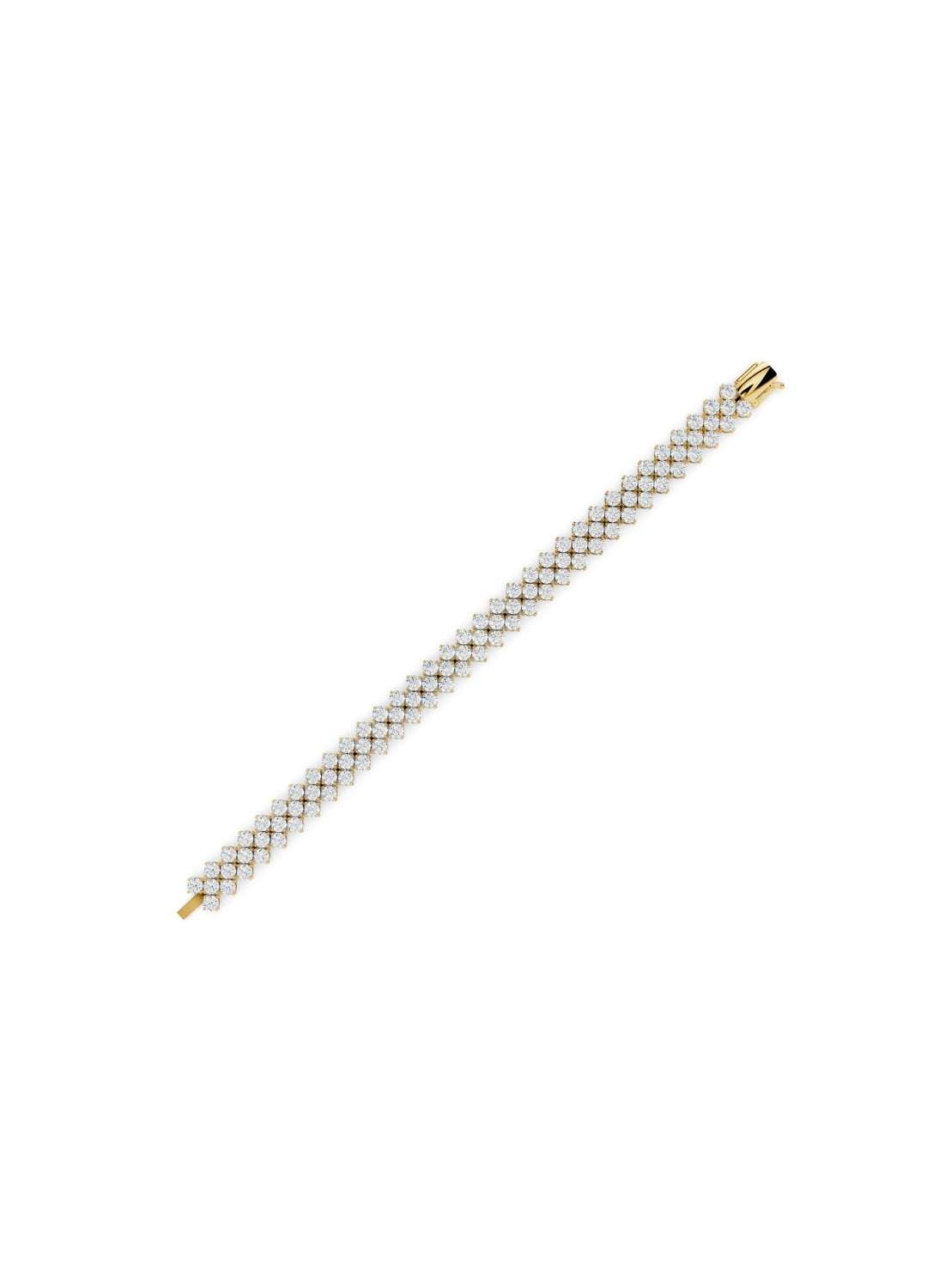 Diamond Cluster Tennis Bracelet Image 5