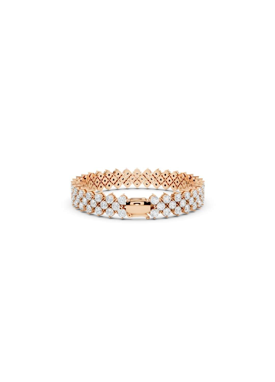 Diamond Cluster Tennis Bracelet Image 8