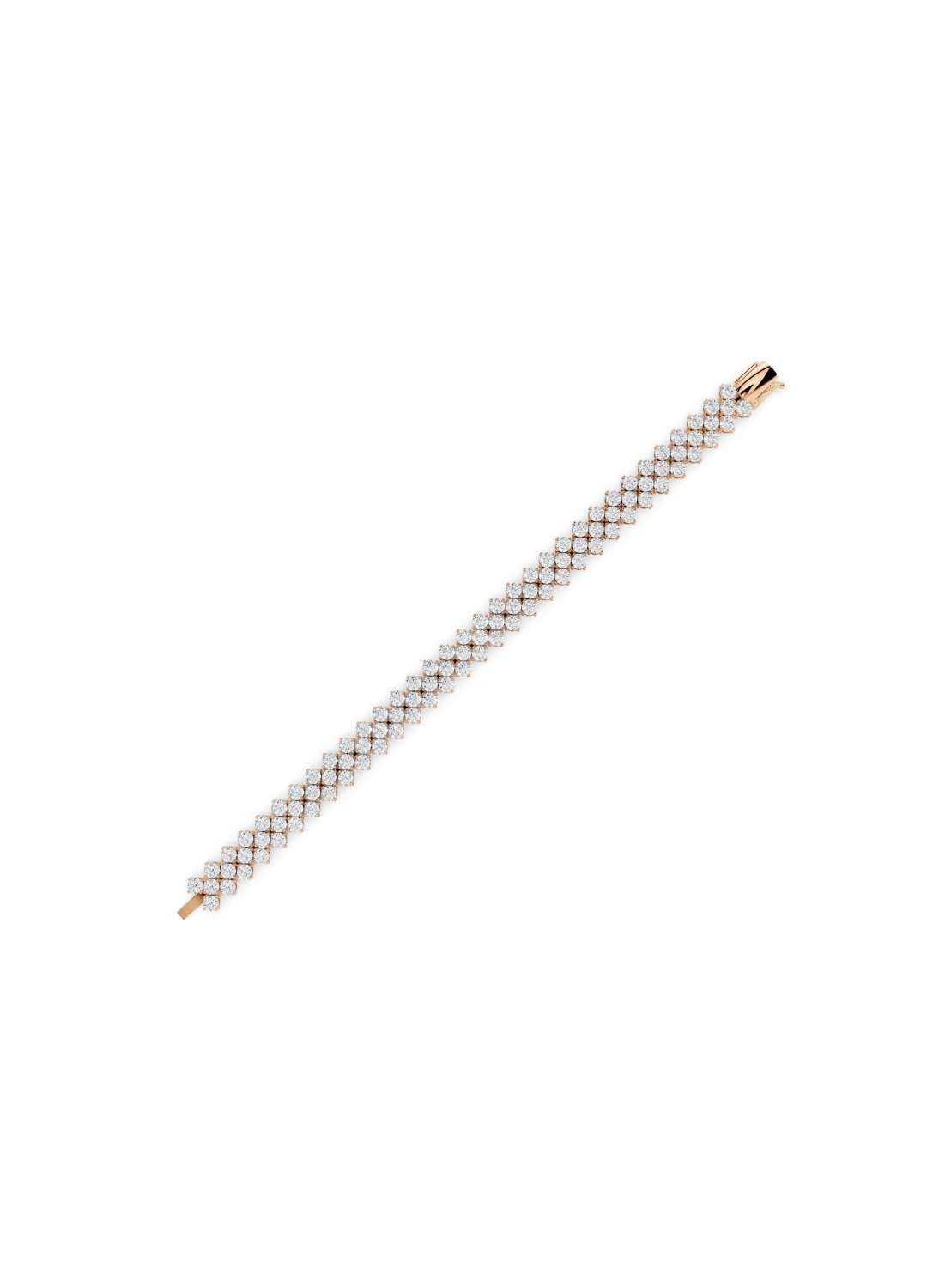 Diamond Cluster Tennis Bracelet Image 10