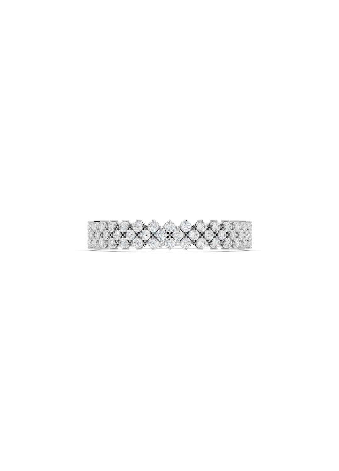 Diamond Cluster Tennis Bracelet Image 12