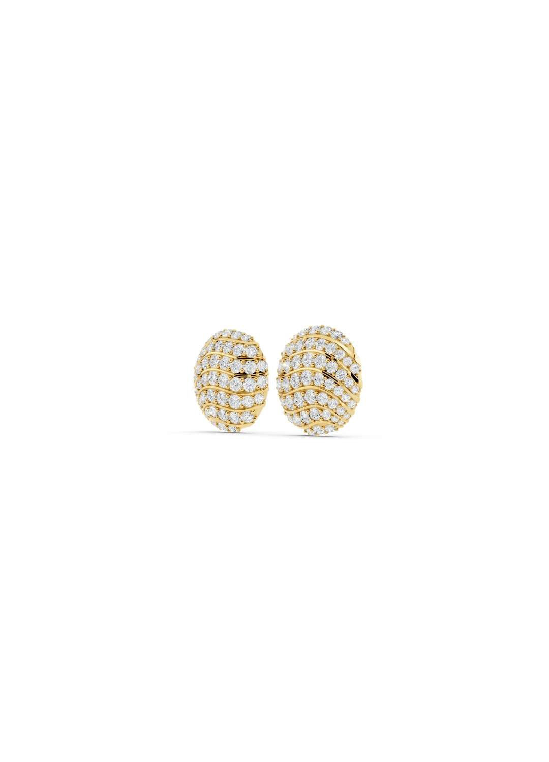 Diamond Dome Stud Earrings Image 5