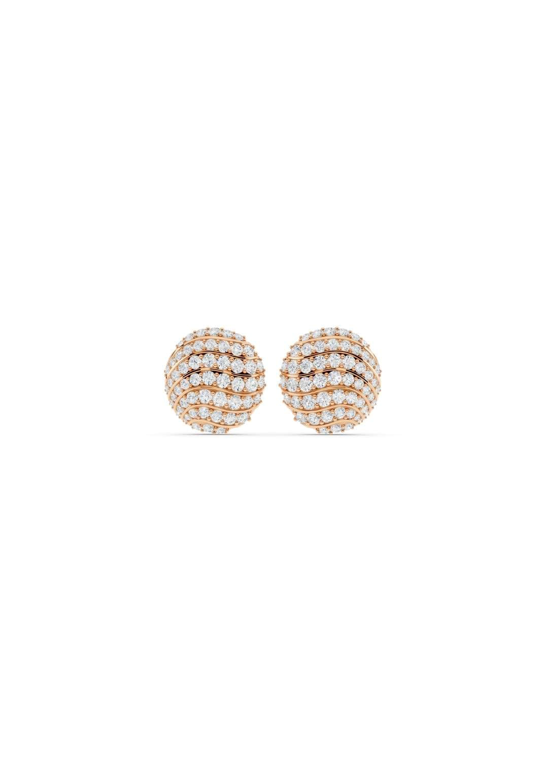 Diamond Dome Stud Earrings Image 8