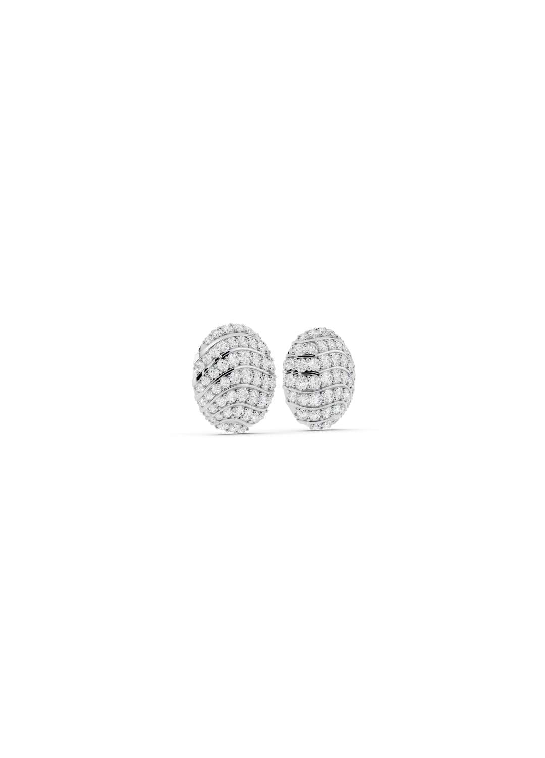 Diamond Dome Stud Earrings Image 14