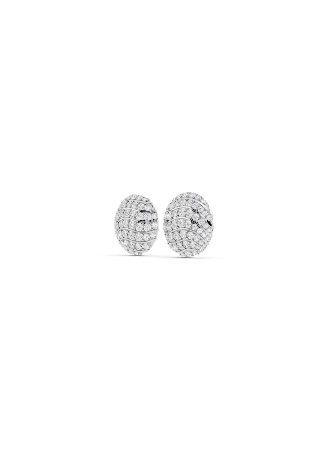 Diamond Dome Stud Earrings Image 15