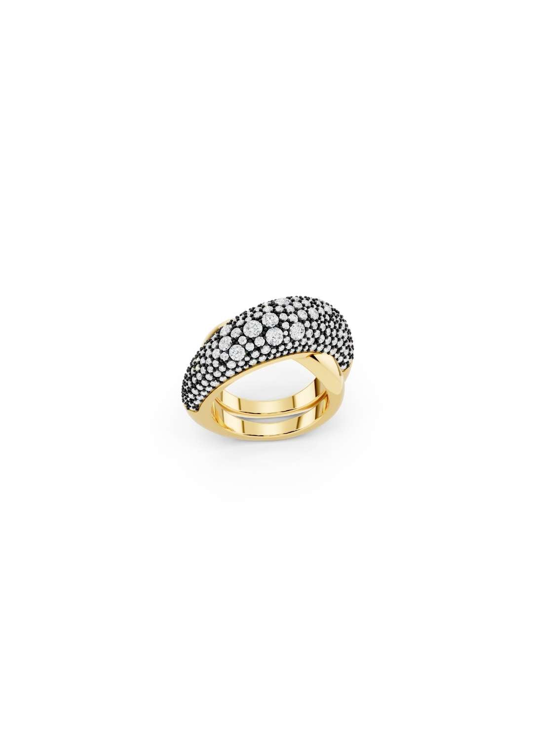 Diamond Pave Double Band Ring Image 2