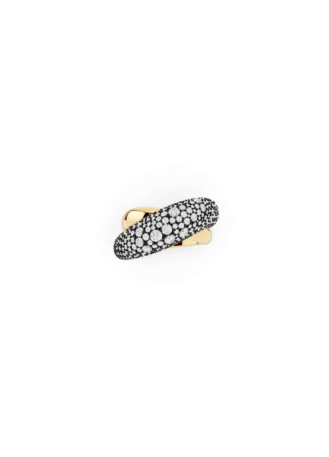 Diamond Pave Double Band Ring Image 3