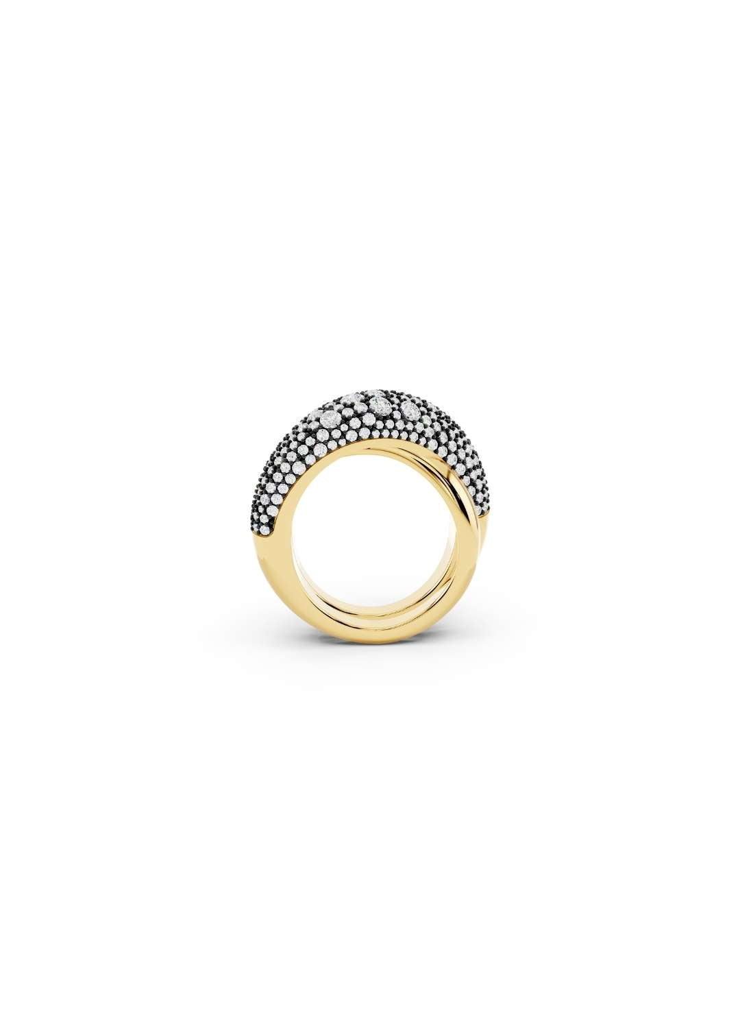 Diamond Pave Double Band Ring Image 1