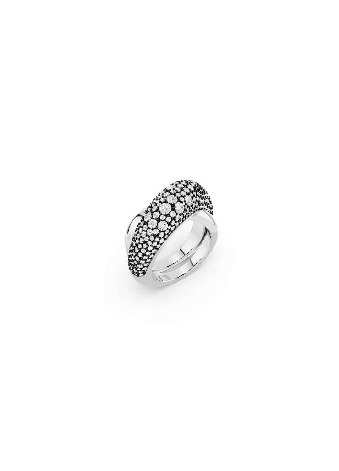 Diamond Pave Double Band Ring Image 7
