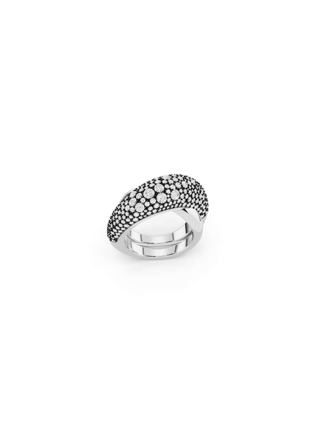 Diamond Pave Double Band Ring Image 8