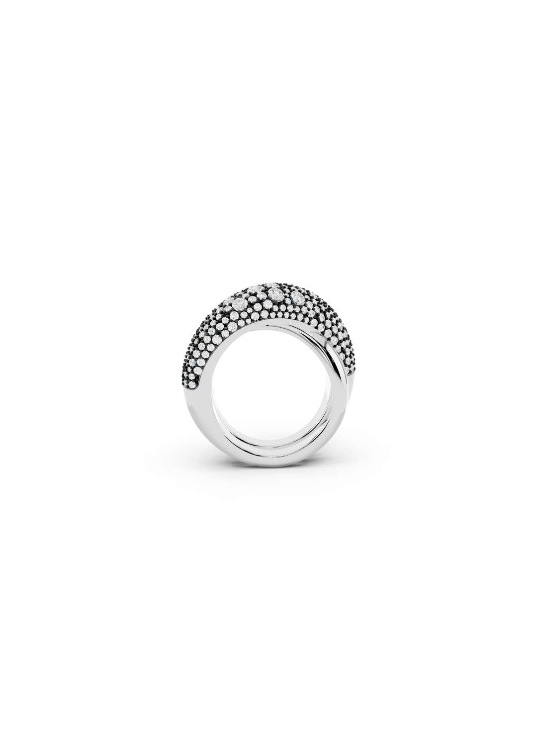 Diamond Pave Double Band Ring Image 5