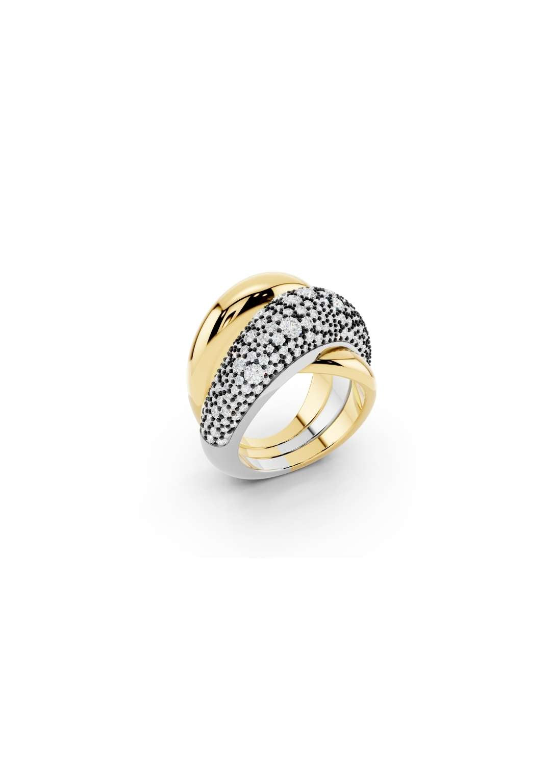 Diamond Pave Triple Band Ring Image 1
