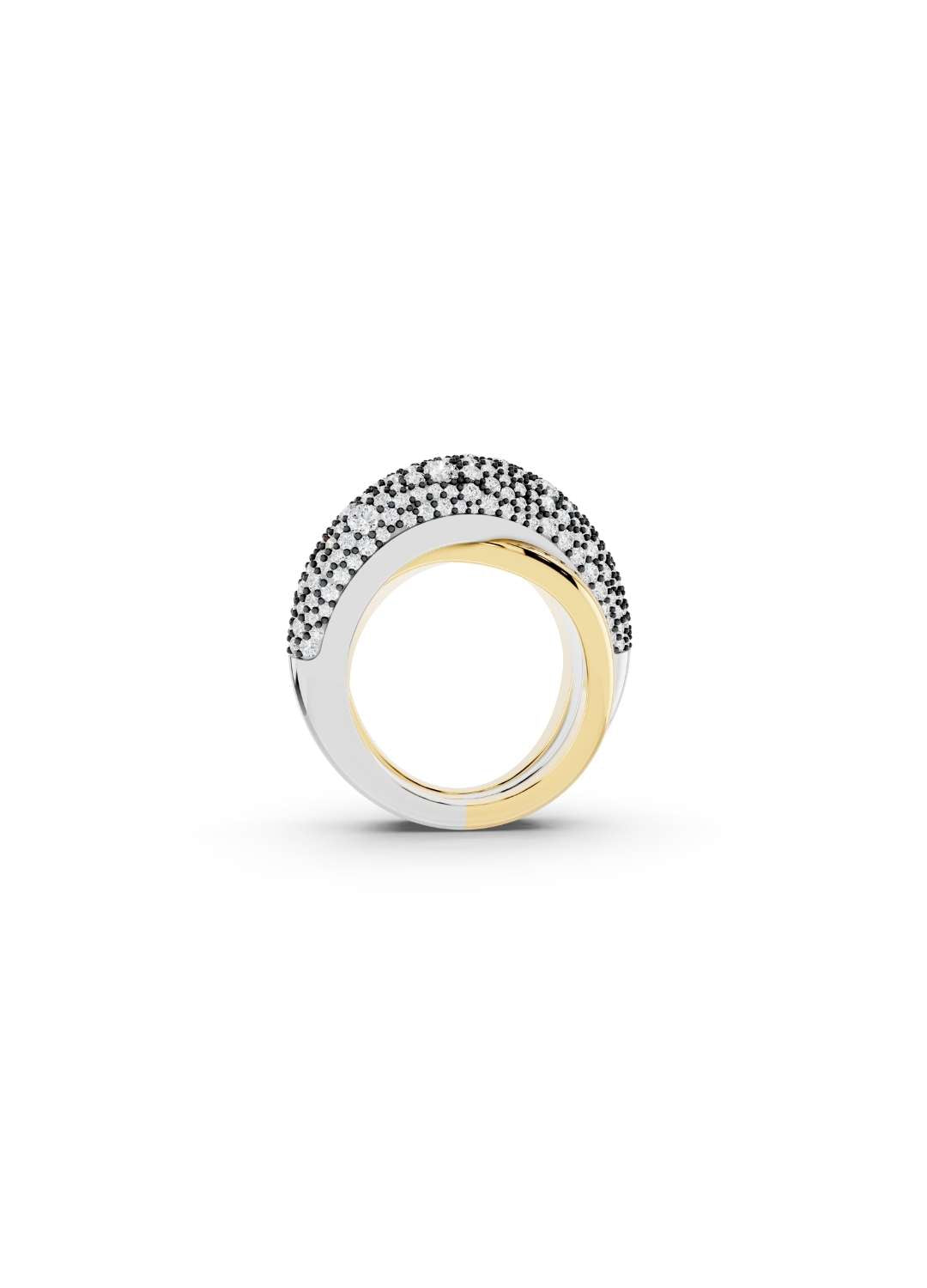 Diamond Pave Triple Band Ring Image 4