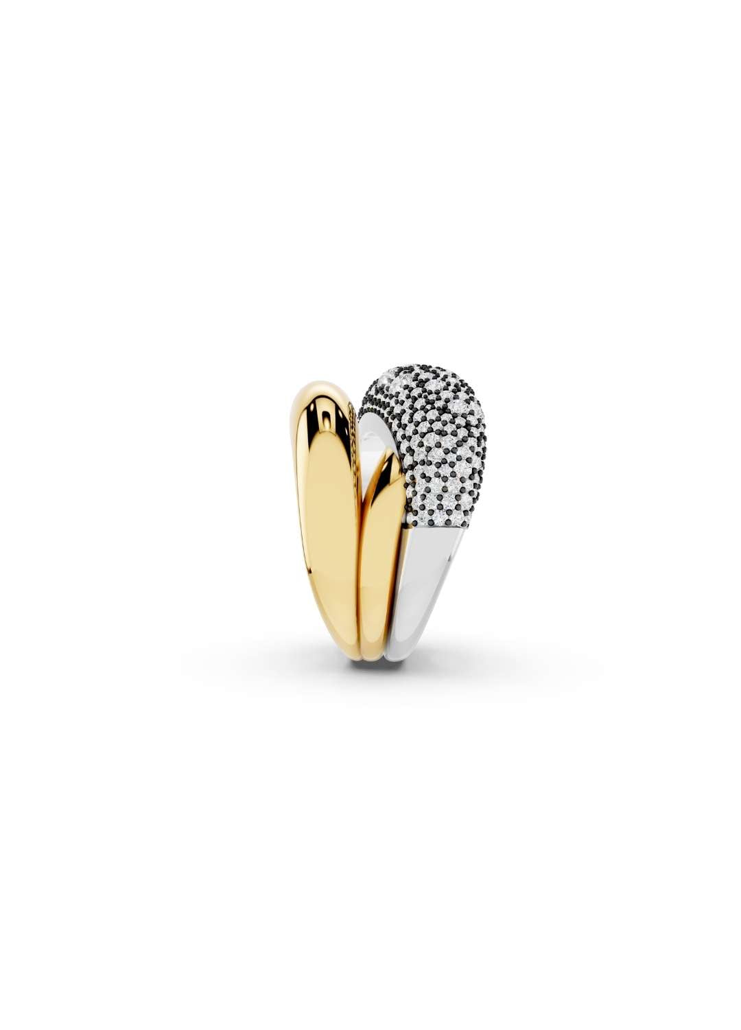 Diamond Pave Triple Band Ring Image 3