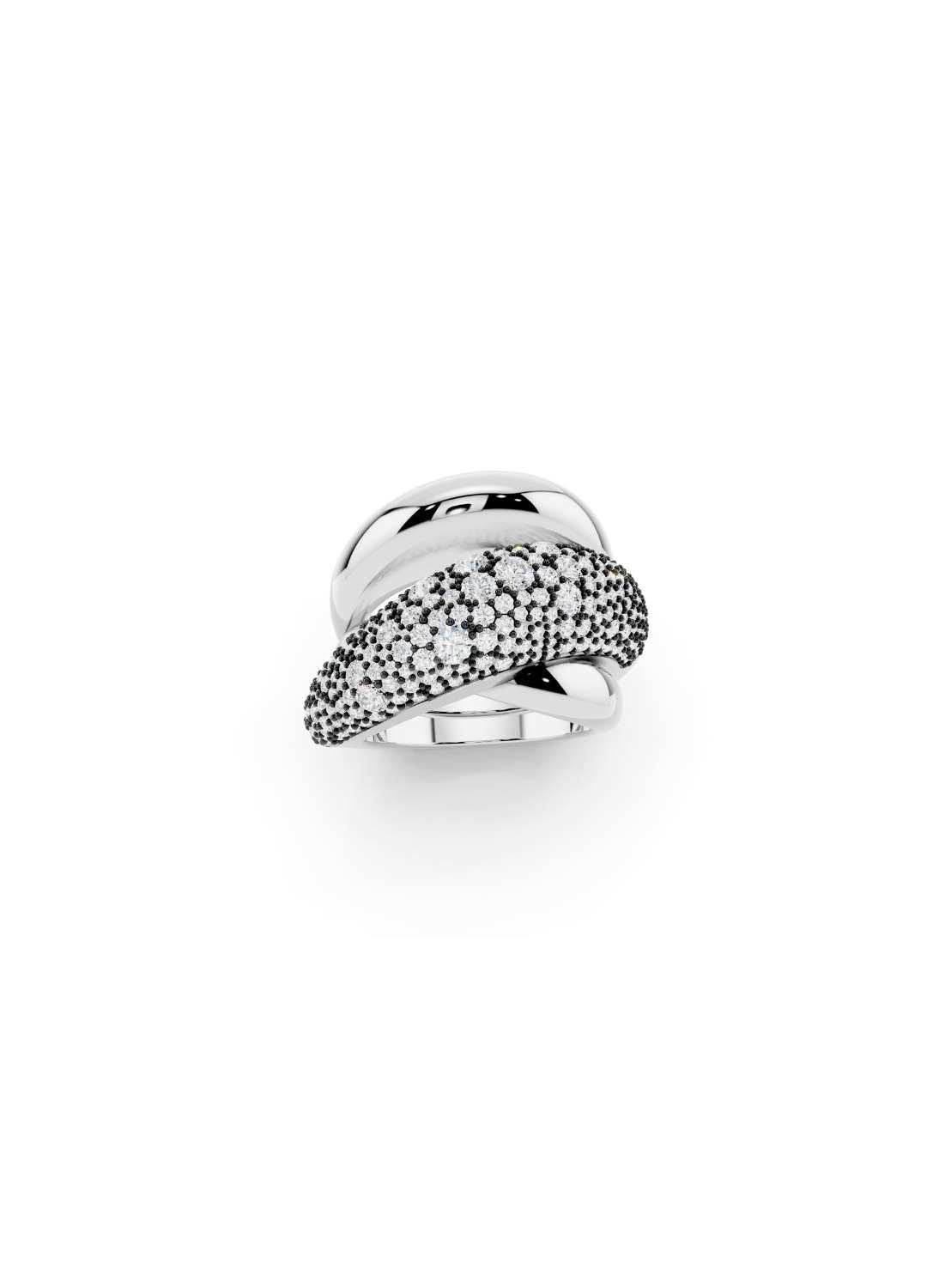 Diamond Pave Triple Band Ring Image 5