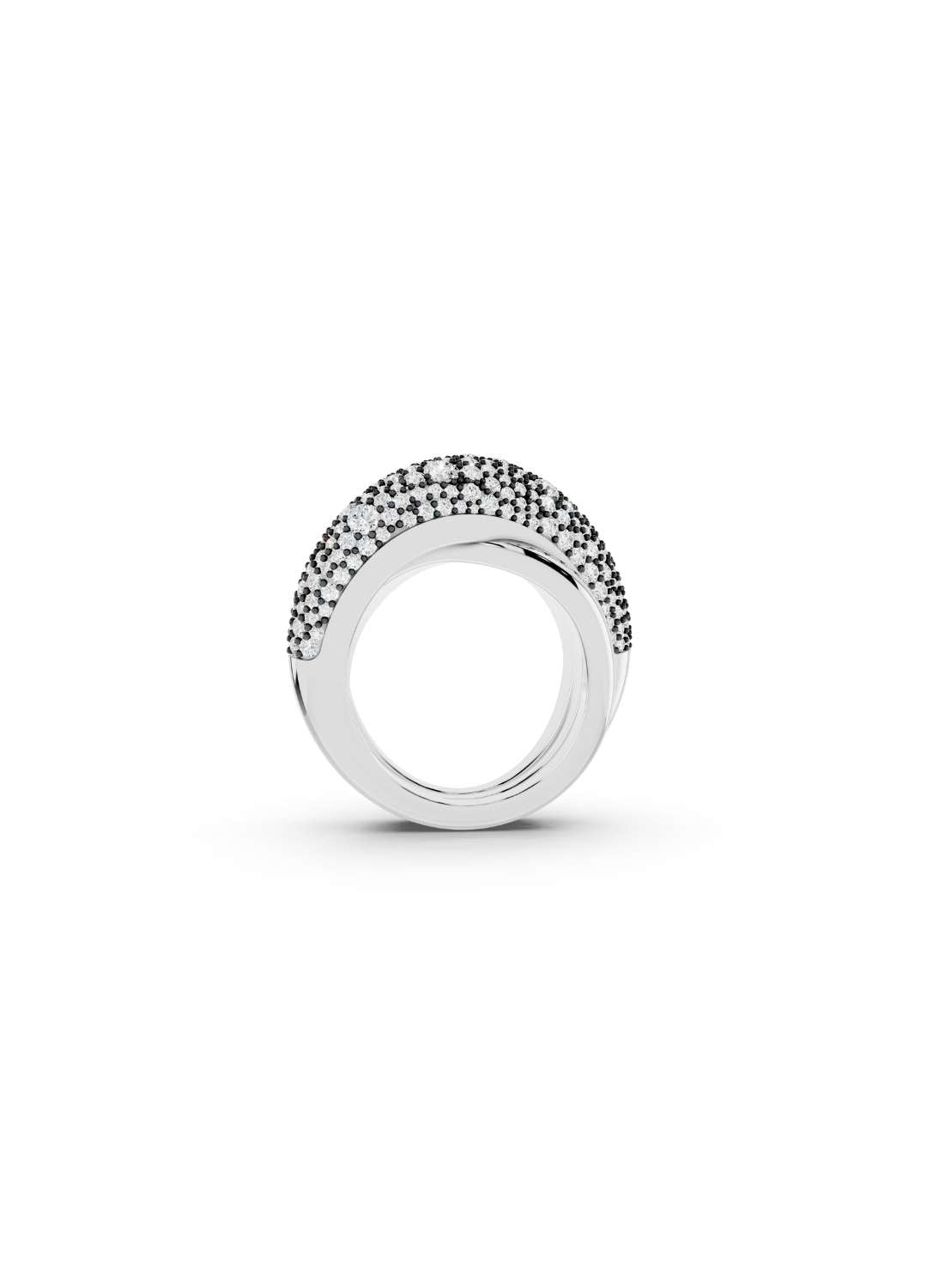 Diamond Pave Triple Band Ring Image 8