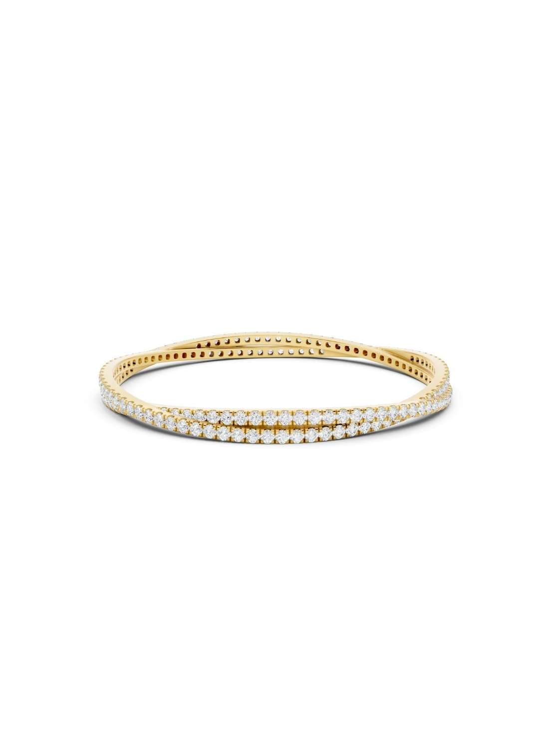 Diamond Twist Stiff Bracelet Image 1