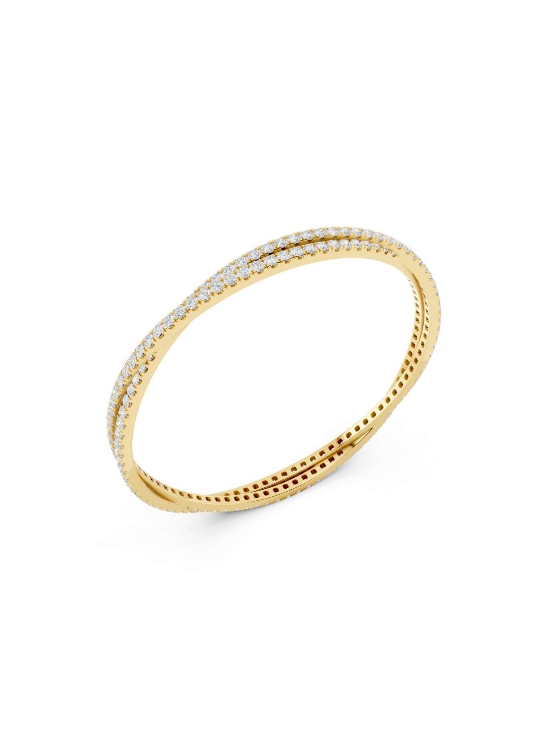 Diamond Twist Stiff Bracelet Image 2