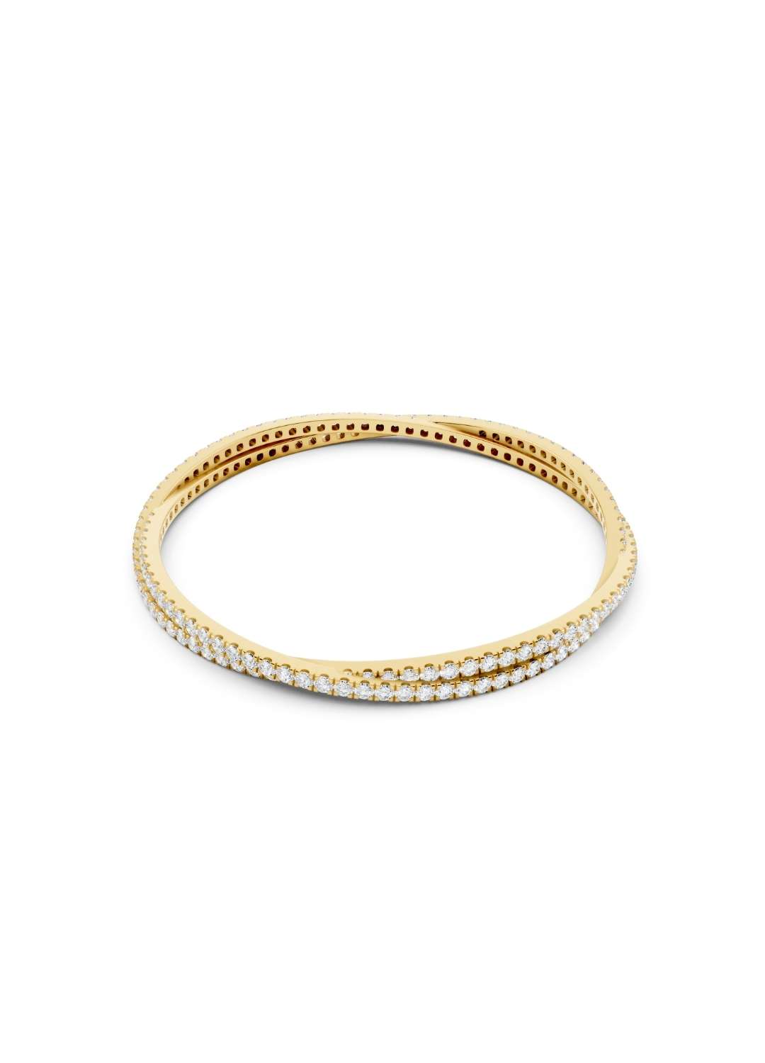 Diamond Twist Stiff Bracelet Image 3
