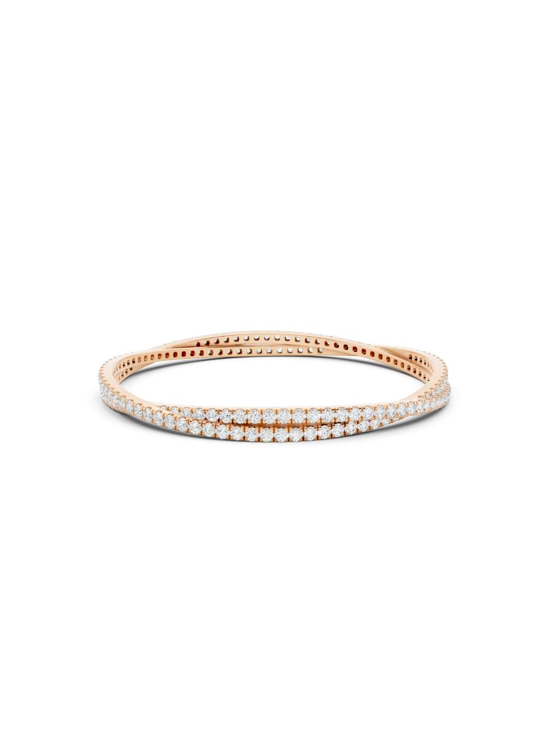 Diamond Twist Stiff Bracelet Image 5