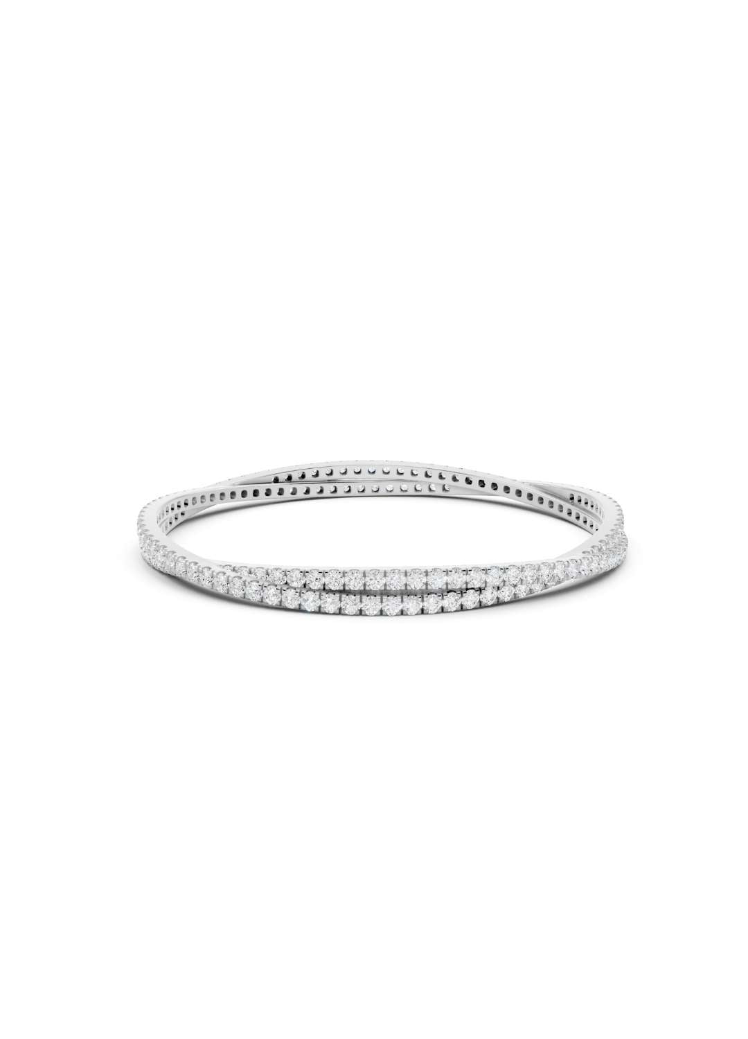 Diamond Twist Stiff Bracelet Image 9