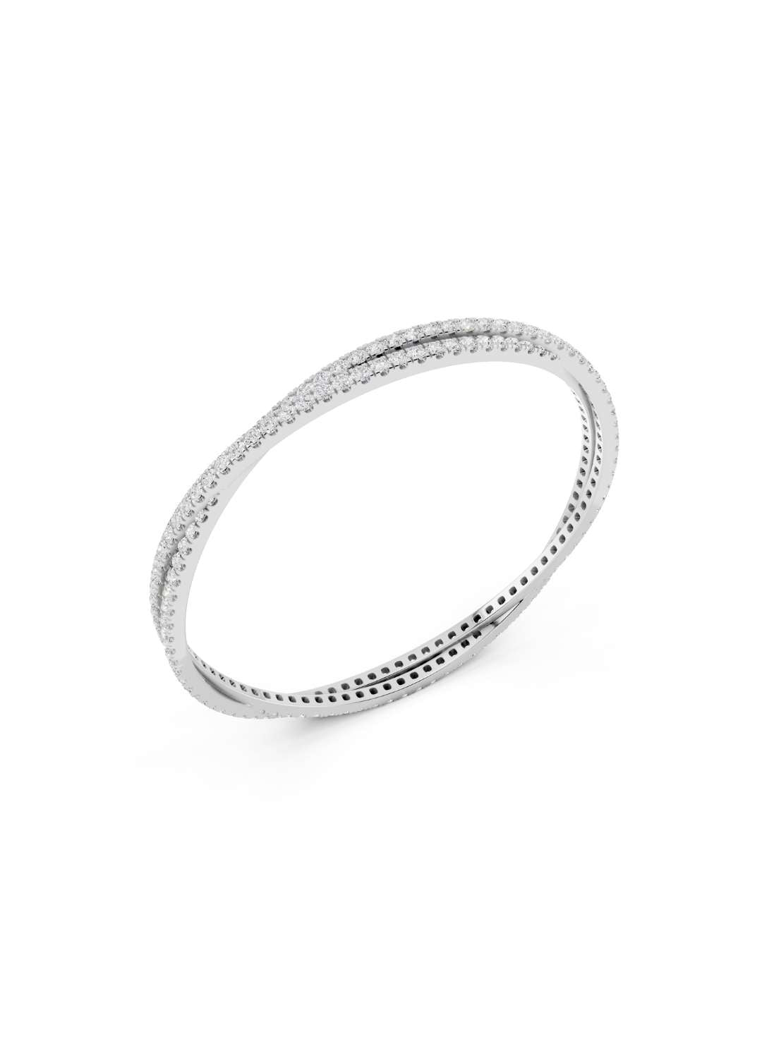 Diamond Twist Stiff Bracelet Image 10