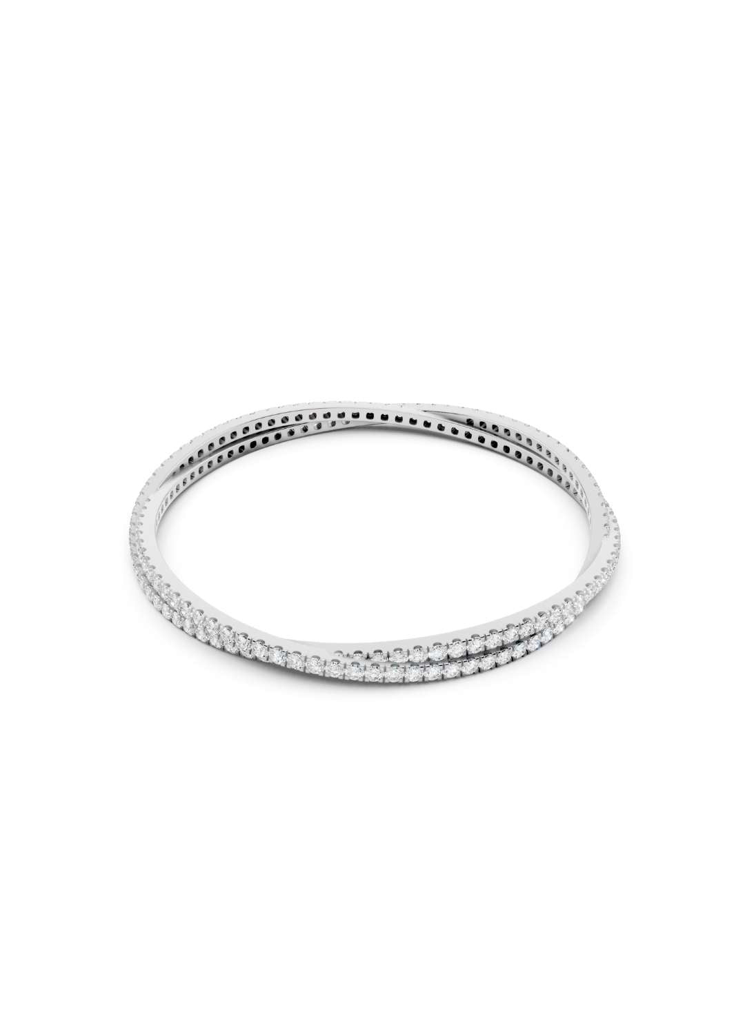Diamond Twist Stiff Bracelet Image 11