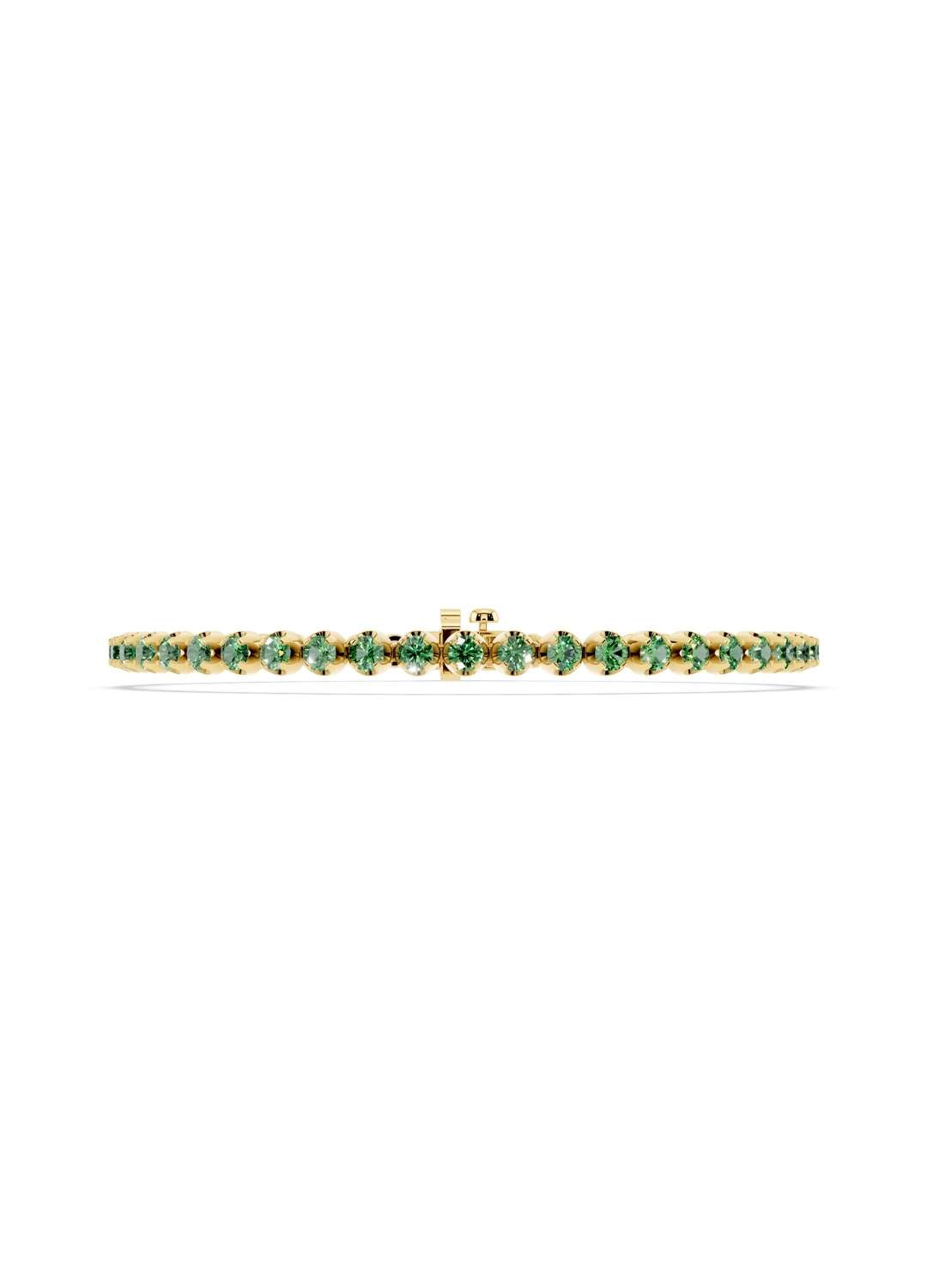 Emerald Bezel Tennis Bracelet Image 2