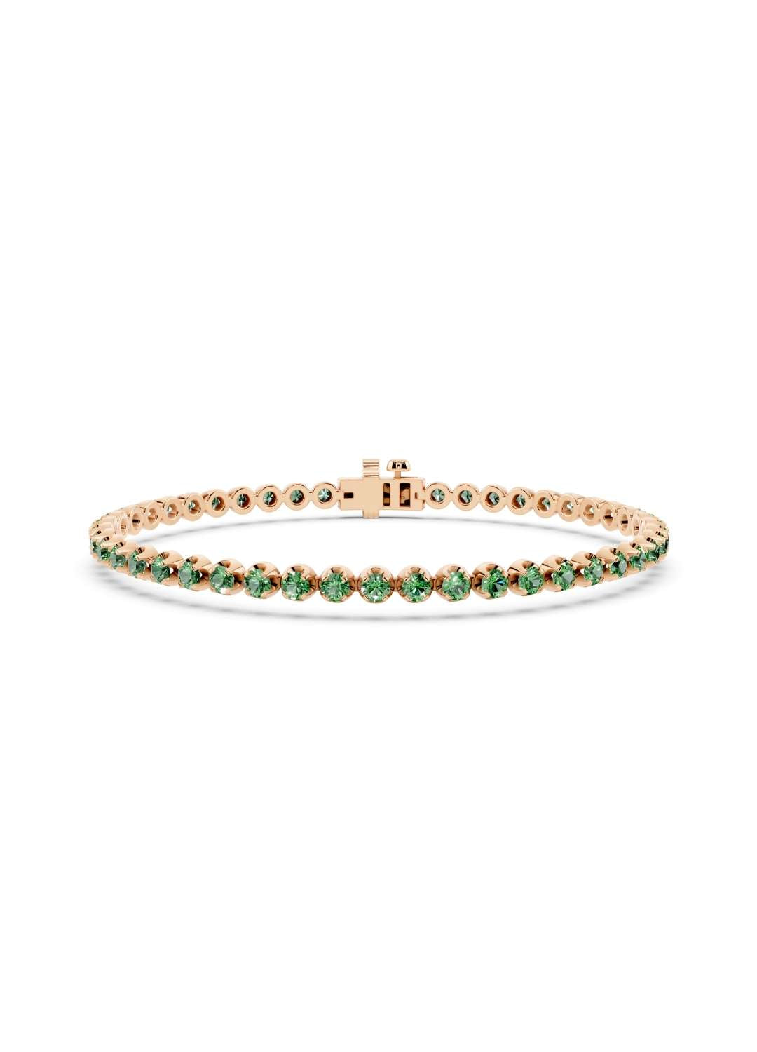 Emerald Bezel Tennis Bracelet Image 5