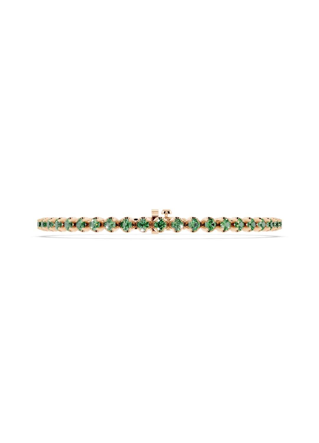 Emerald Bezel Tennis Bracelet Image 6